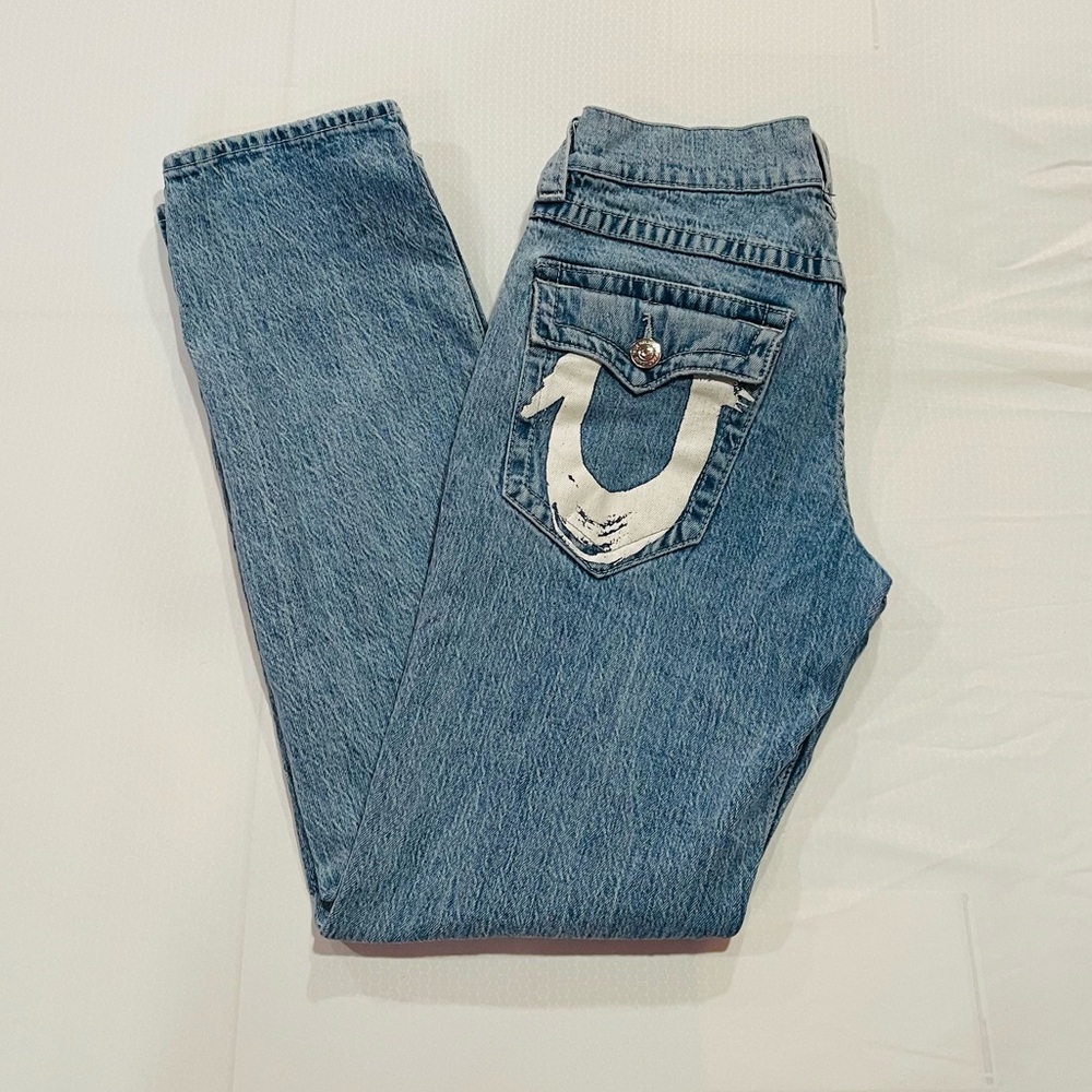 True Religión Ricki's Women's Blue Straight Leg Jeans